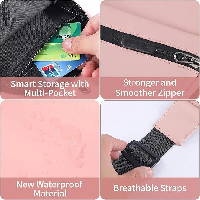 🎒 Pink Crossbody Sling Bag with USB Charging Port 🎒