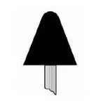 1-1/4" x 1-1/4" Mounted Points PT-60Q White A Shaped