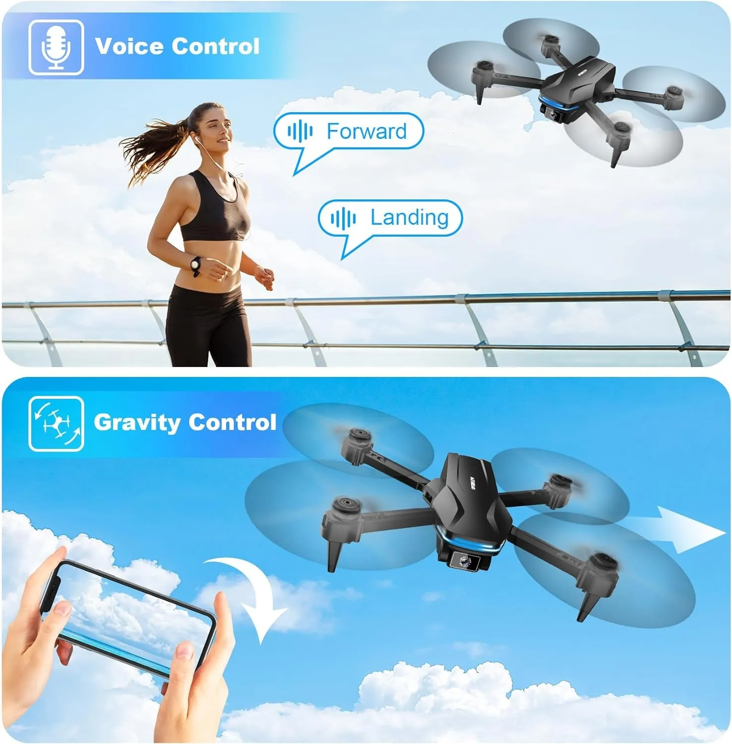 1080P HD FPV Foldable Drone: Perfect for Beginners and Kids
