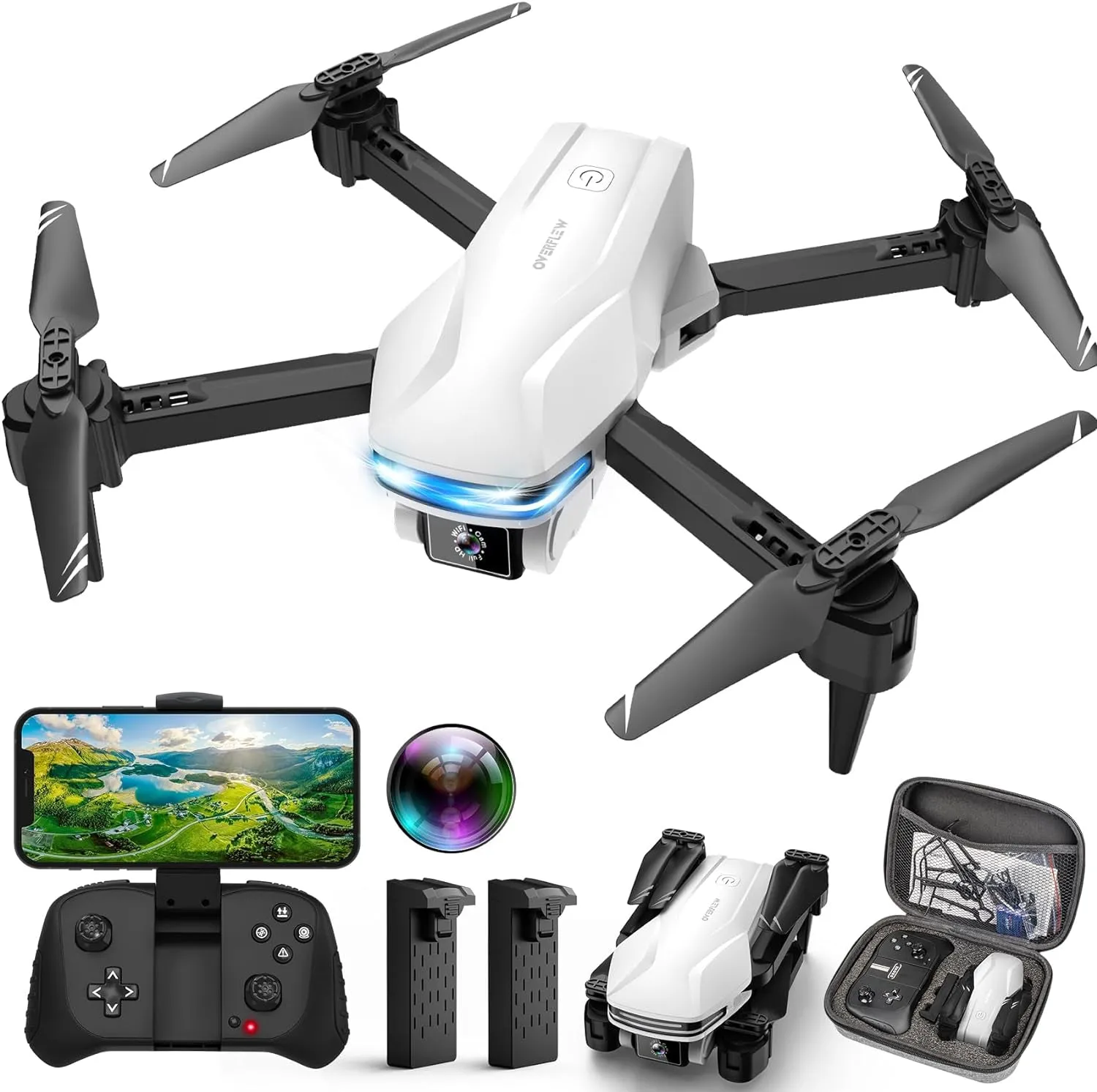 1080P HD FPV Foldable Drone: Perfect for Beginners and Kids
