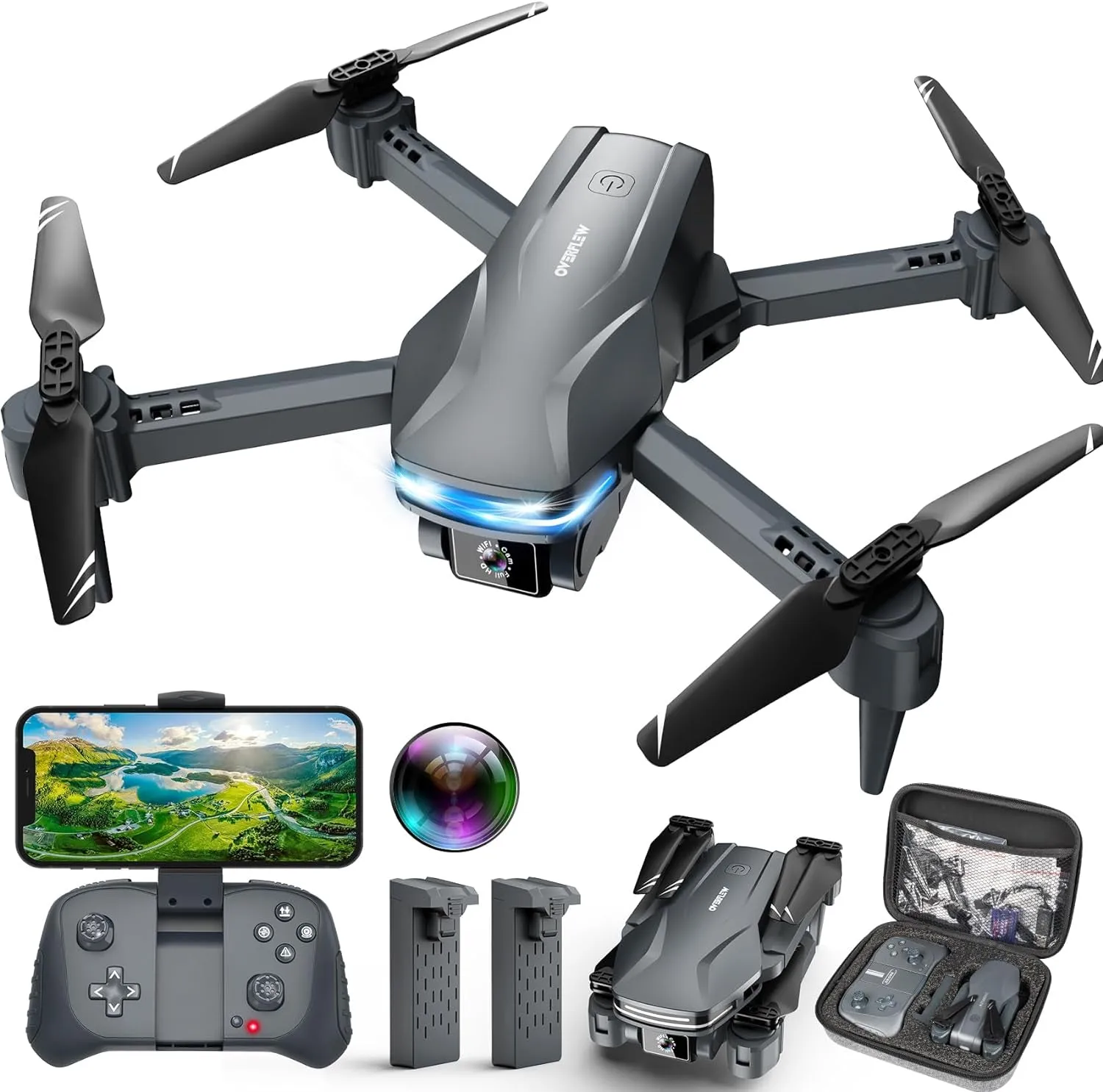1080P HD FPV Foldable Drone: Perfect for Beginners and Kids