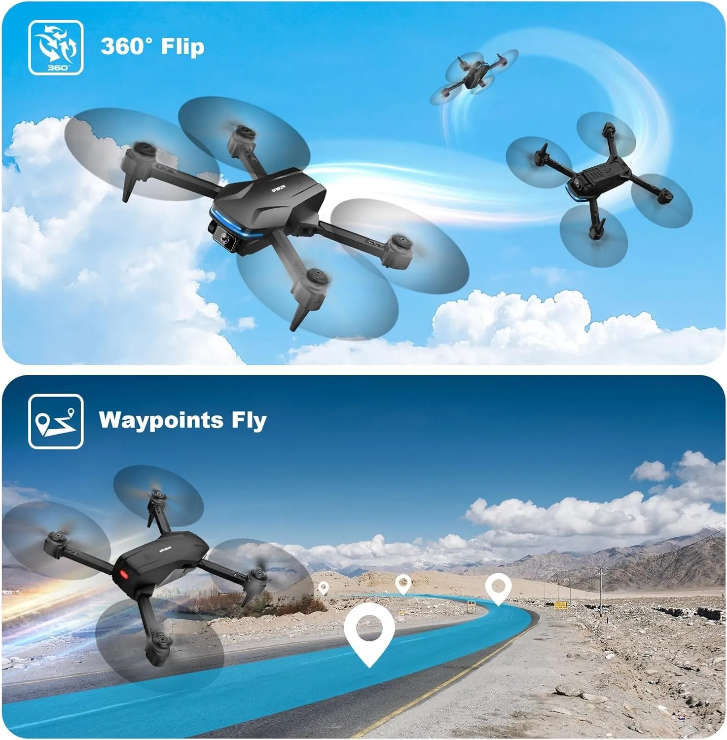 1080P HD FPV Foldable Drone: Perfect for Beginners and Kids