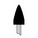 11/16" x 1-1/4" Mounted Points PT-60P Brown A Shaped