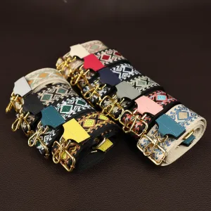 2025 new Geometric Patterned Strap for Bags, Wide Strap Shoulder Strap, camera bag straps, Fabric Bag Strap,Handbags Strap,Crossbody strap