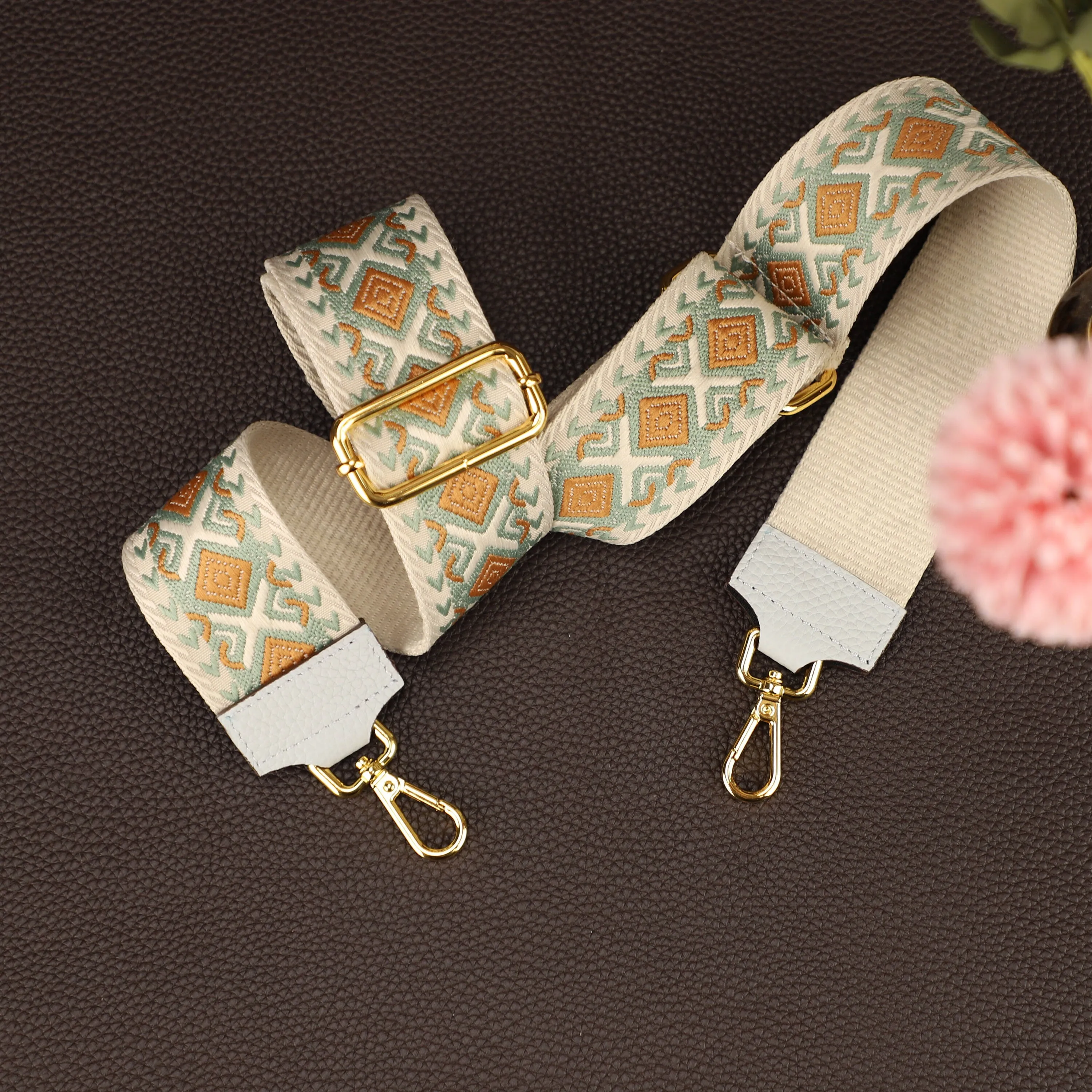 2025 new Geometric Patterned Strap for Bags, Wide Strap Shoulder Strap, camera bag straps, Fabric Bag Strap,Handbags Strap,Crossbody strap