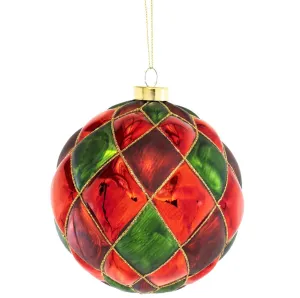 4.75" GLITTER GLASS BALL ORNAMENT