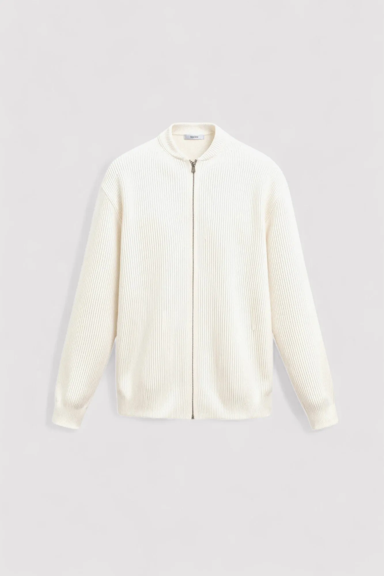 Ancien | Men's Luxurious Solid Knitted Crew Neck Cardigan