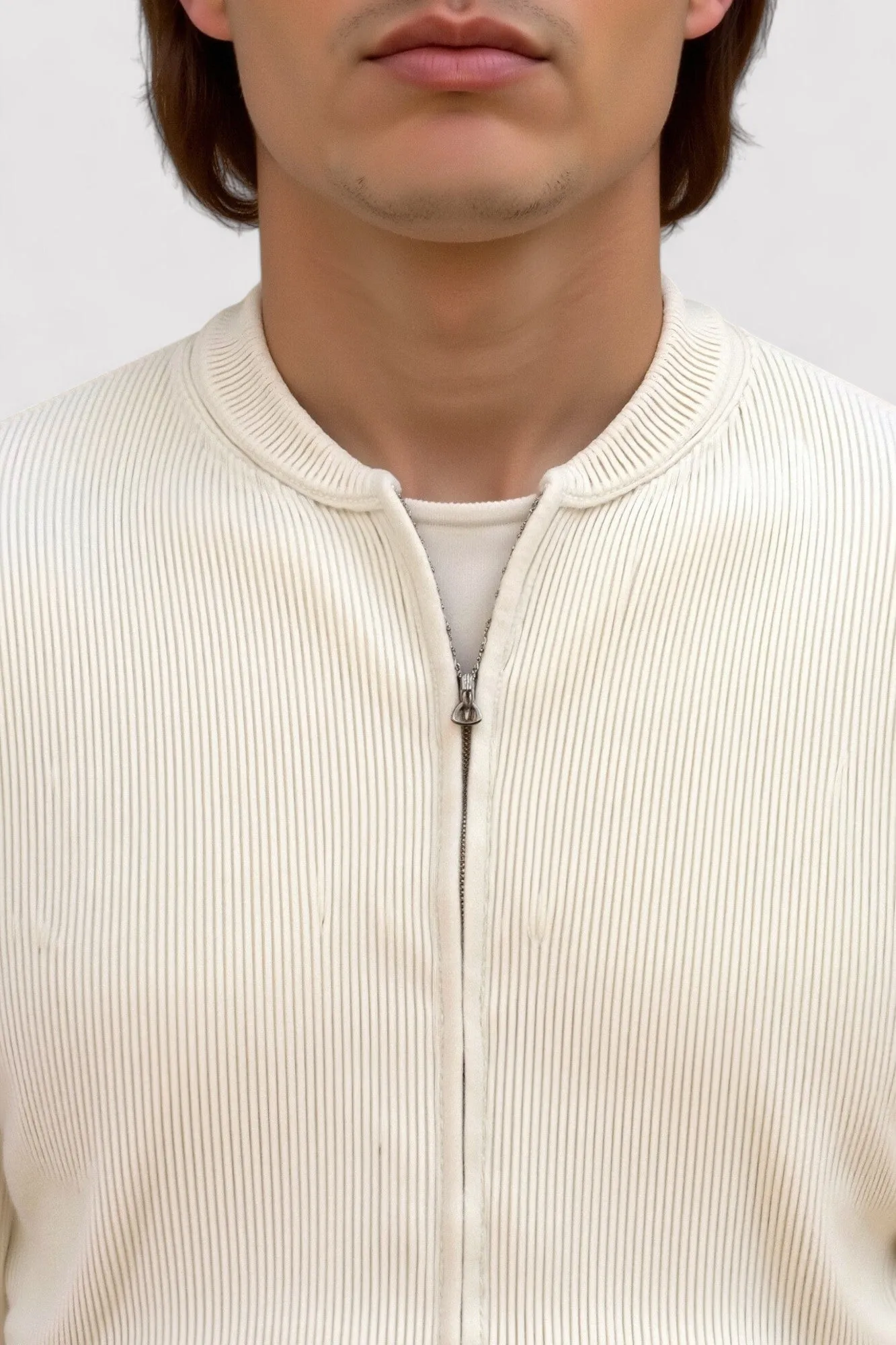 Ancien | Men's Luxurious Solid Knitted Crew Neck Cardigan