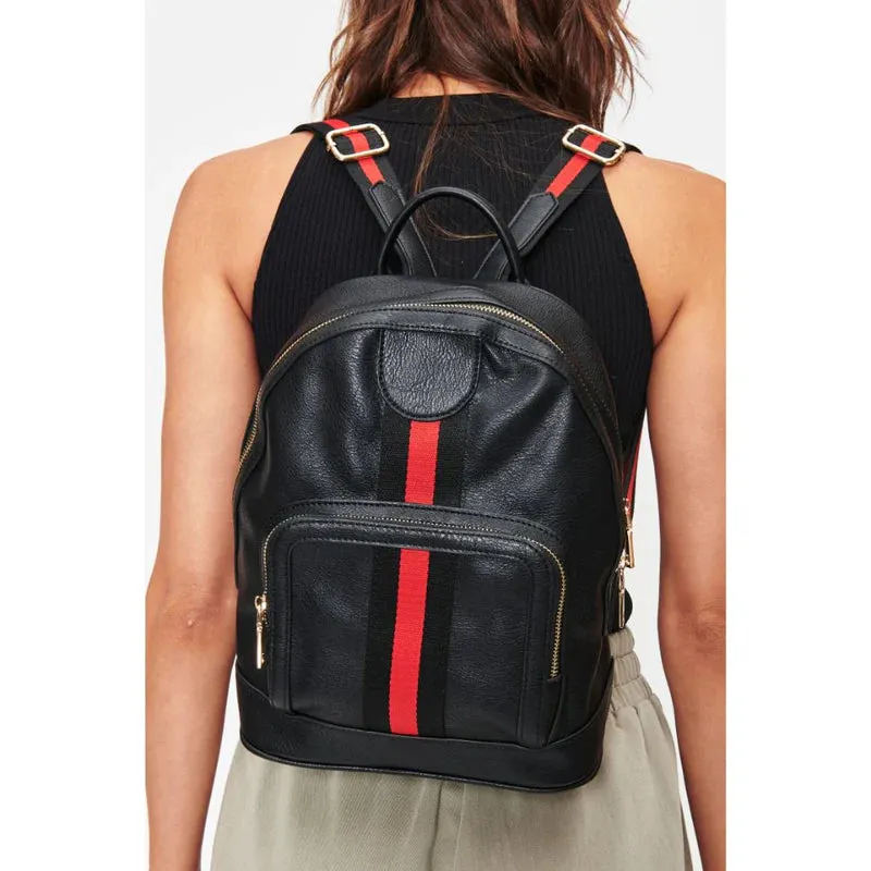 Anna Backpack- Black/Red