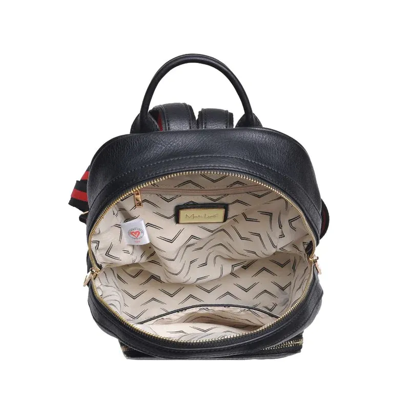 Anna Backpack- Black/Red