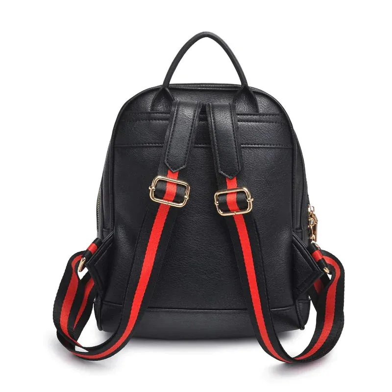 Anna Backpack- Black/Red