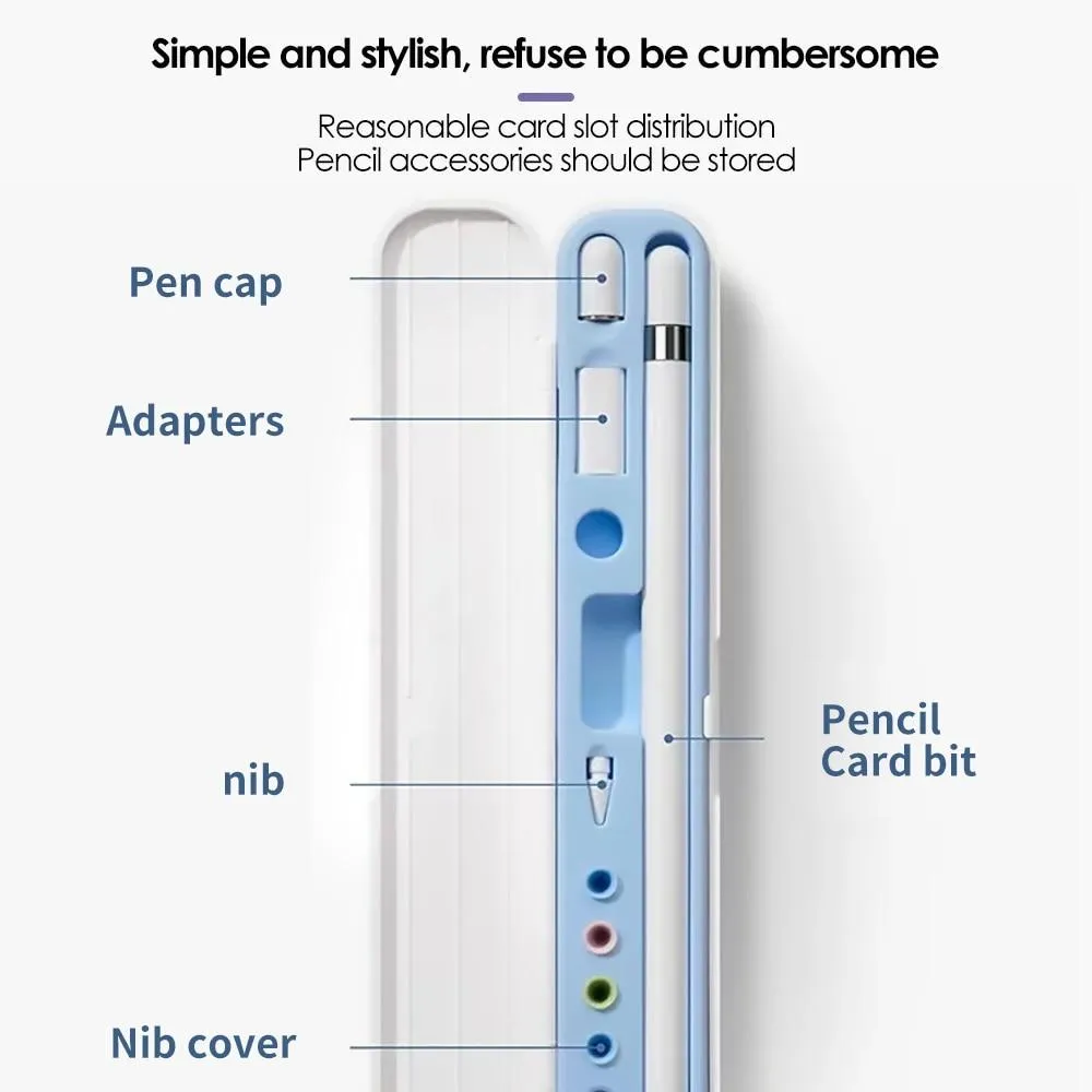 Apple Pencil 2nd Gen and 1st Generation Carrying Case| Storage Box for Apple Pencil | Light Blue