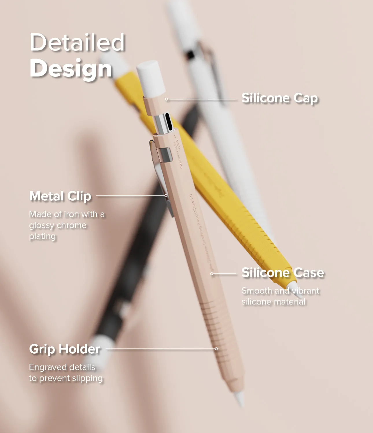 Apple Pencil USB-C Case | Silicone Drafting Pencil Case