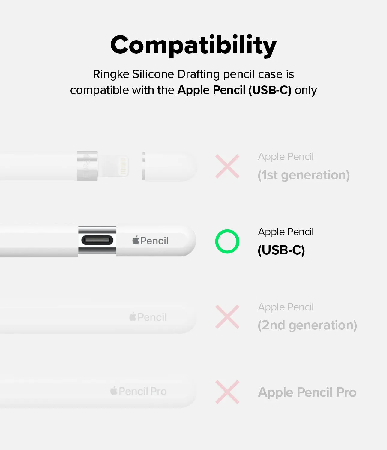 Apple Pencil USB-C Case | Silicone Drafting Pencil Case