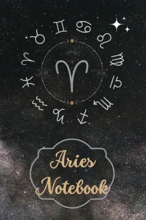 Aries Star Sign Zodiac Birthday Notebook