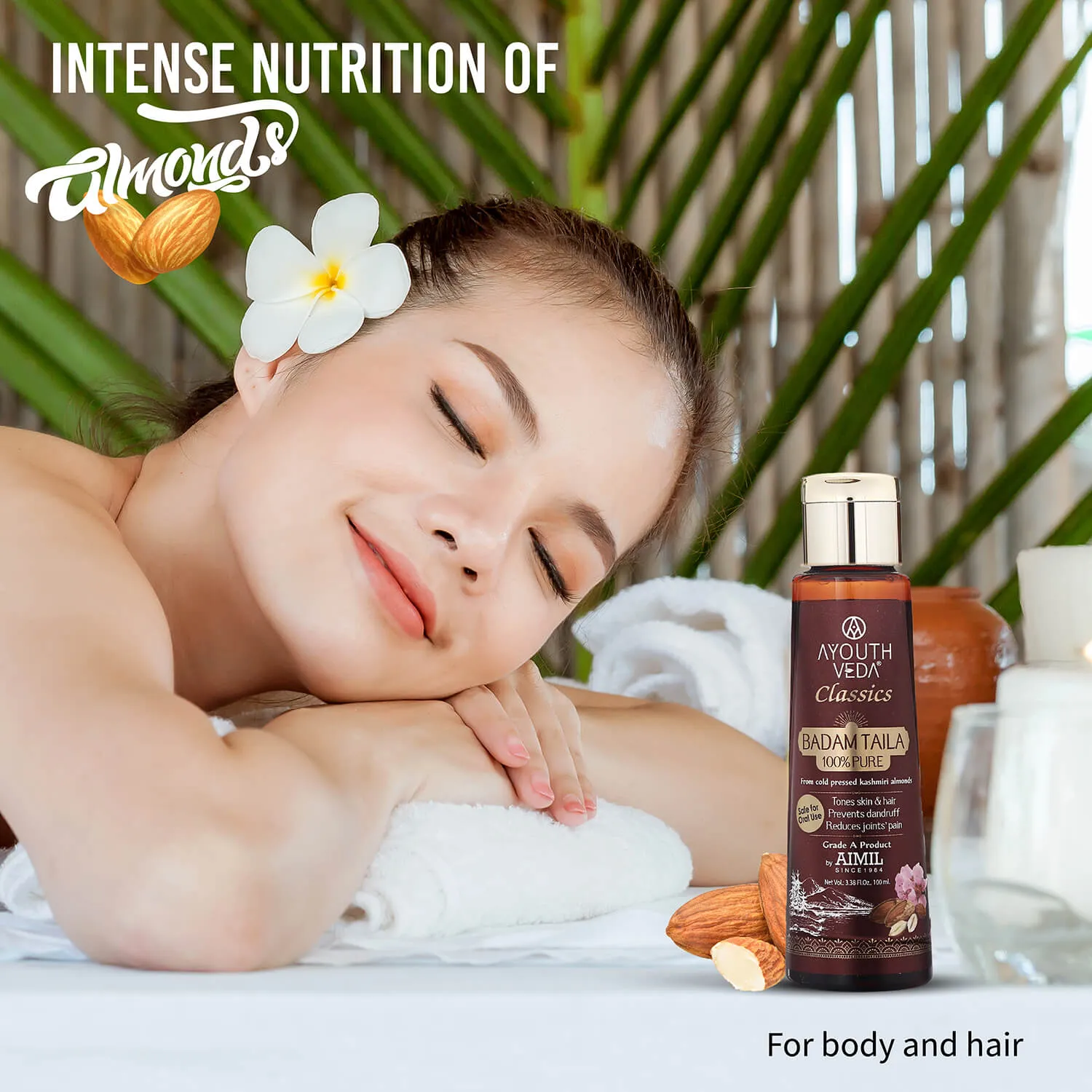 Ayouthveda Badam Taila | 100% Pure Almond Oil ( Net Qty- 100ml)