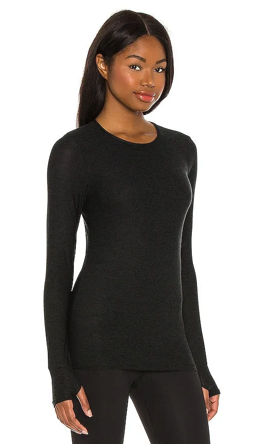 Beyond Yoga Classic Crew Pullover in Black