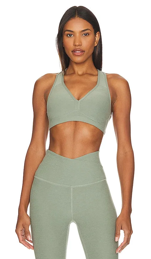 Beyond Yoga Spacedye Lift Your Spirits Bra in Sage
