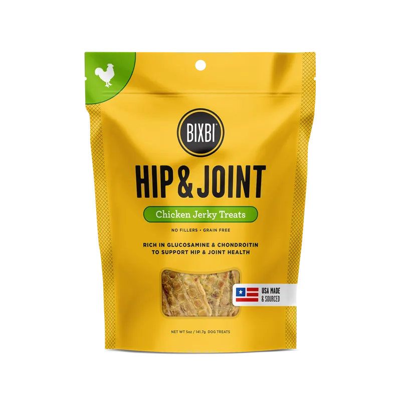 Bixbi Hip And Joint Jerky Treats, Chicken Recipe, 5-oz Bag