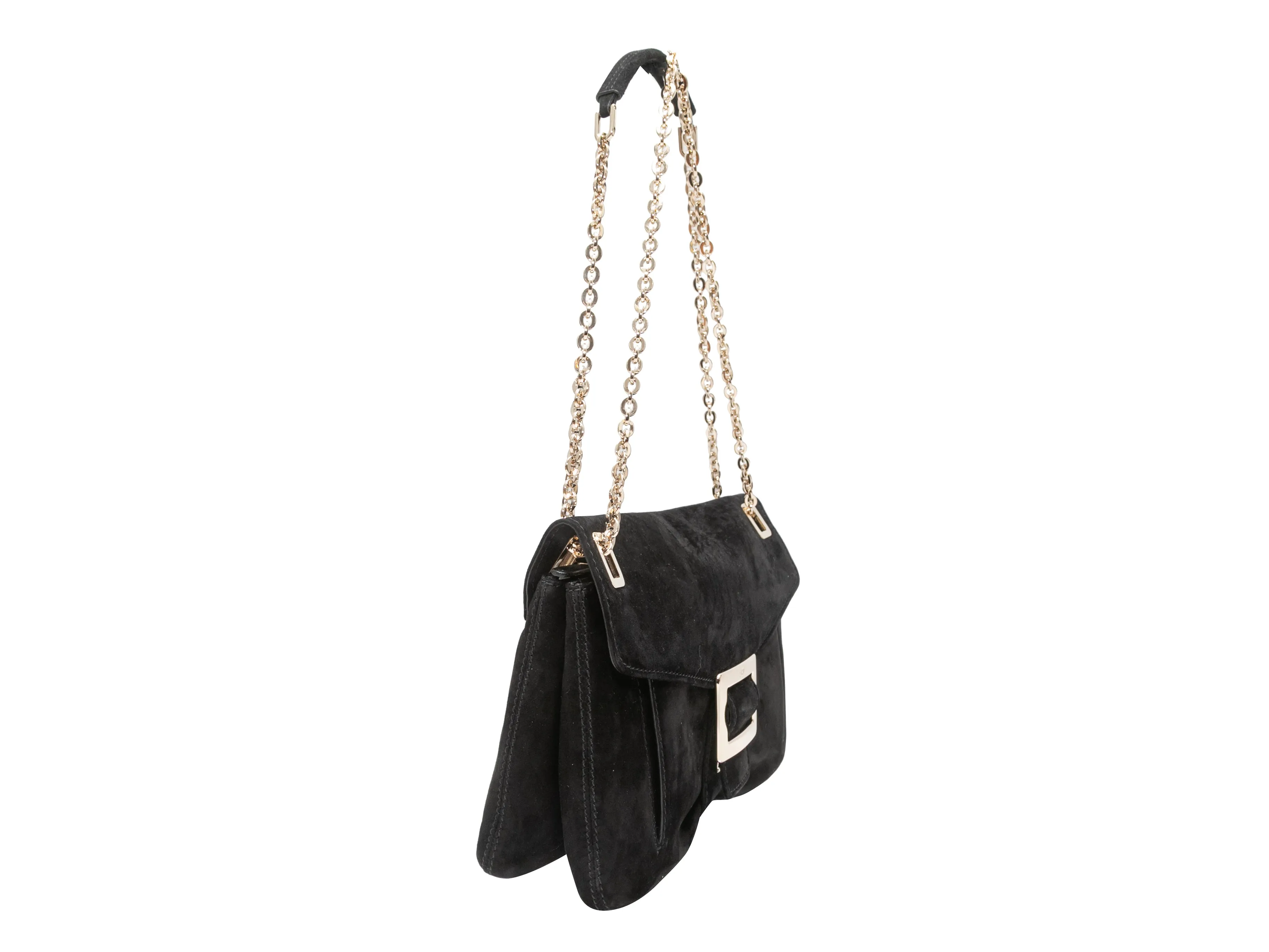 Black Roger Vivier Suede Shoulder Bag
