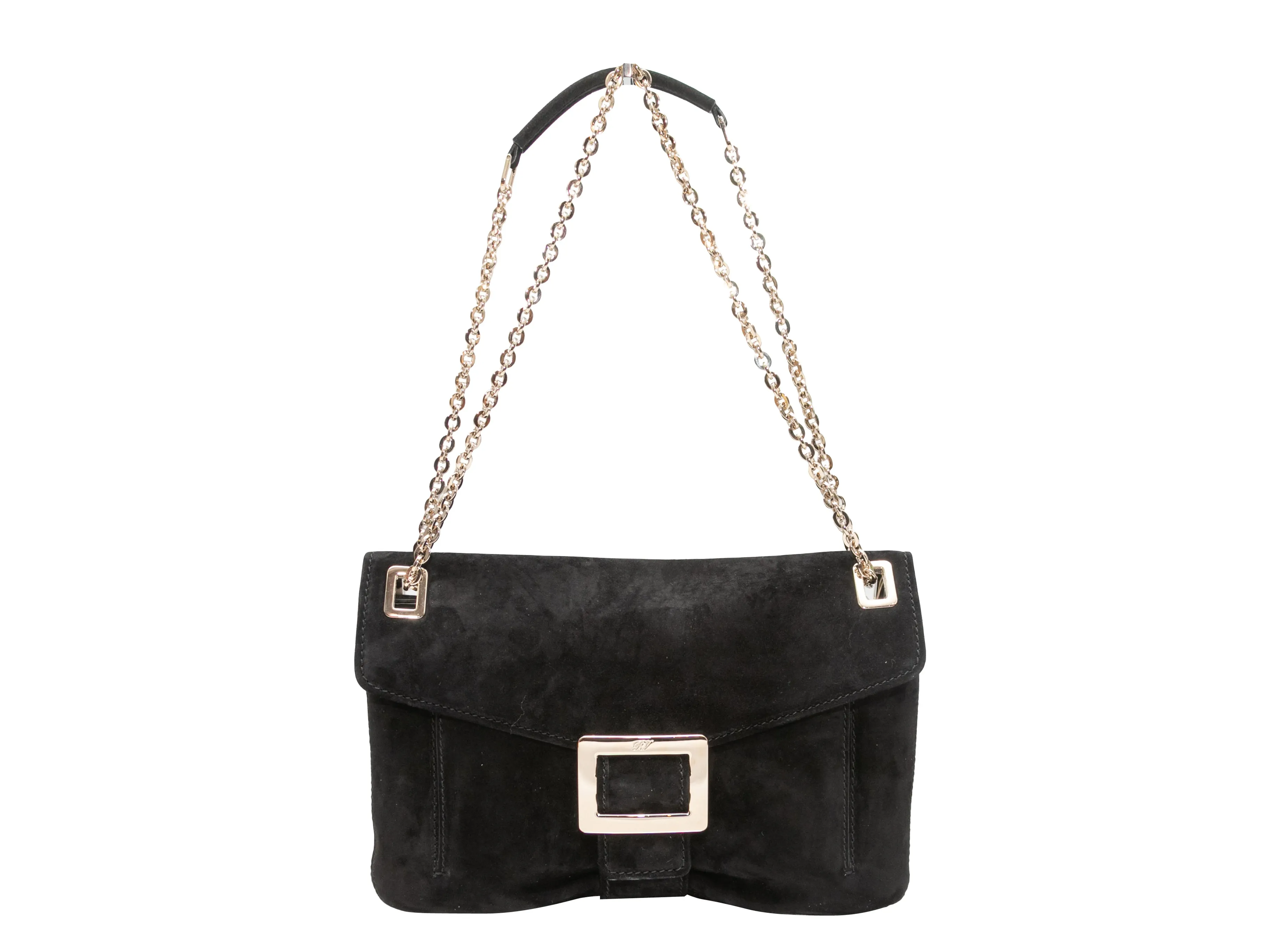 Black Roger Vivier Suede Shoulder Bag
