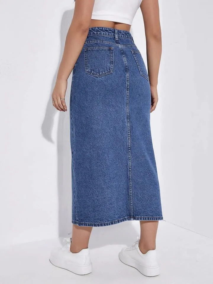 Blue Chic Denim Skirt
