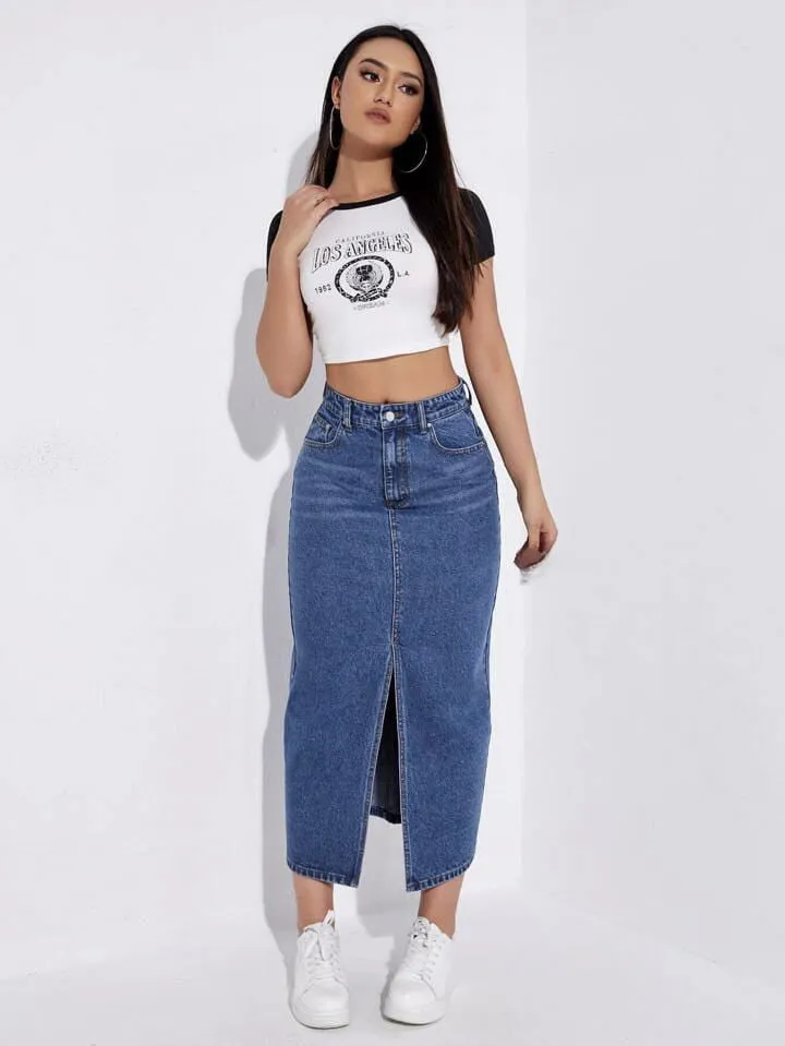 Blue Chic Denim Skirt