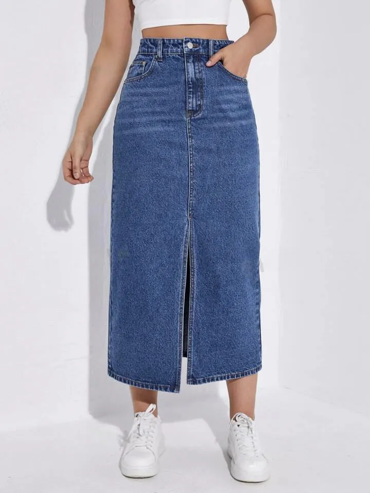 Blue Chic Denim Skirt