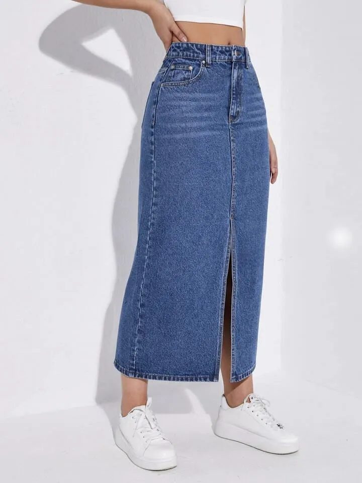 Blue Chic Denim Skirt