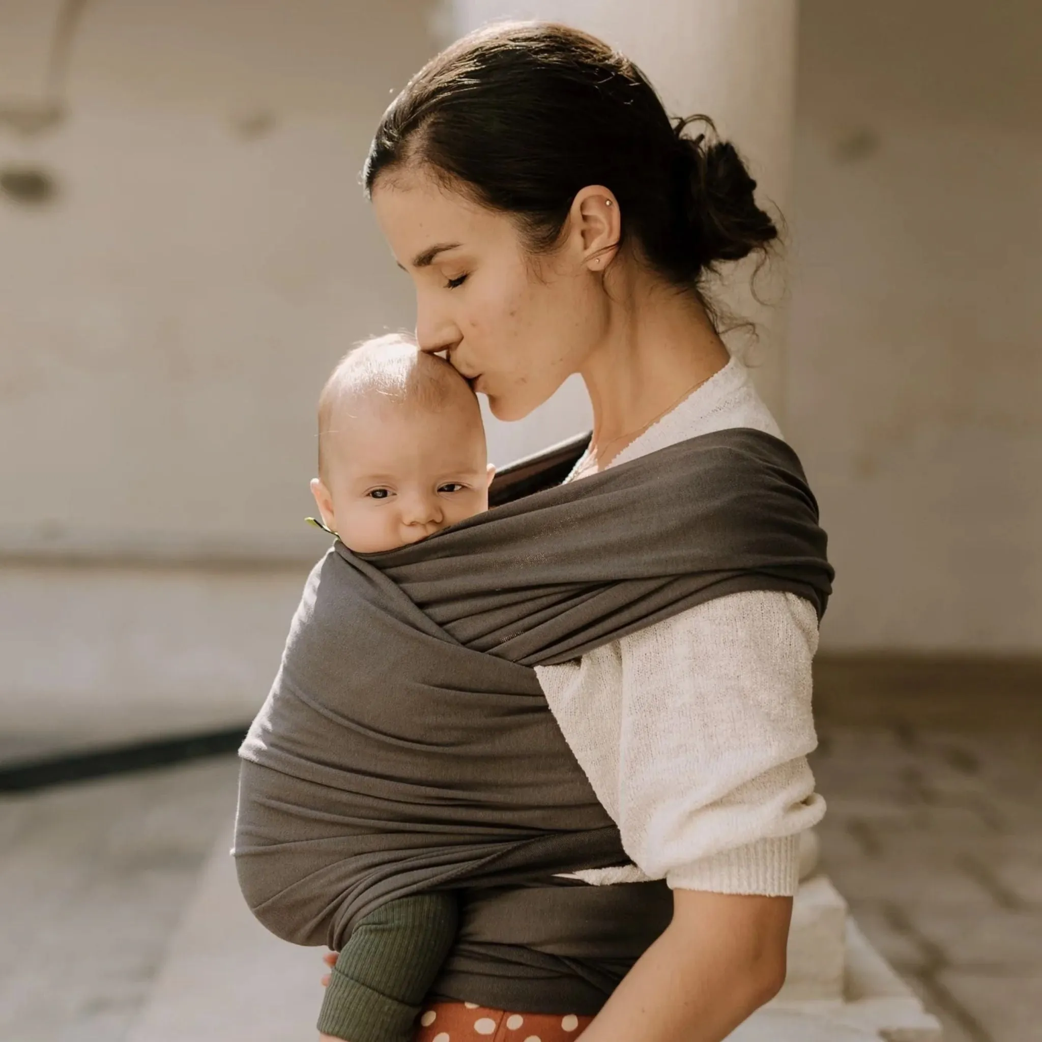 Boba Standard Wrap Baby Carrier - Organic Dark Grey