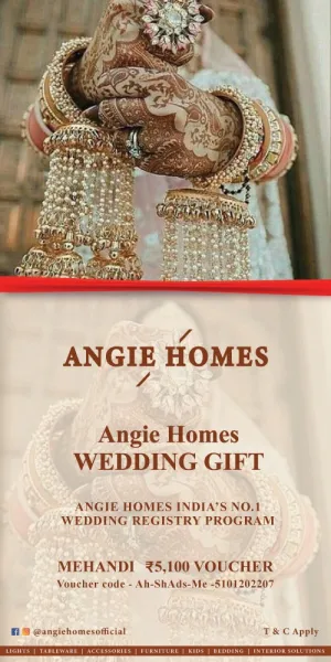 Book Luxurious Wedding Gift Cards & Vouchers with AngieHomes