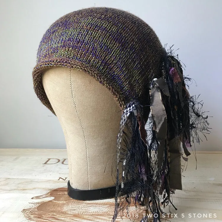 Brown & Green Tweed *Funky Chic Hat*