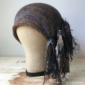 Brown & Green Tweed *Funky Chic Hat*