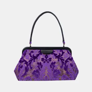 Burnout Velvet Purple Shoulder Bag