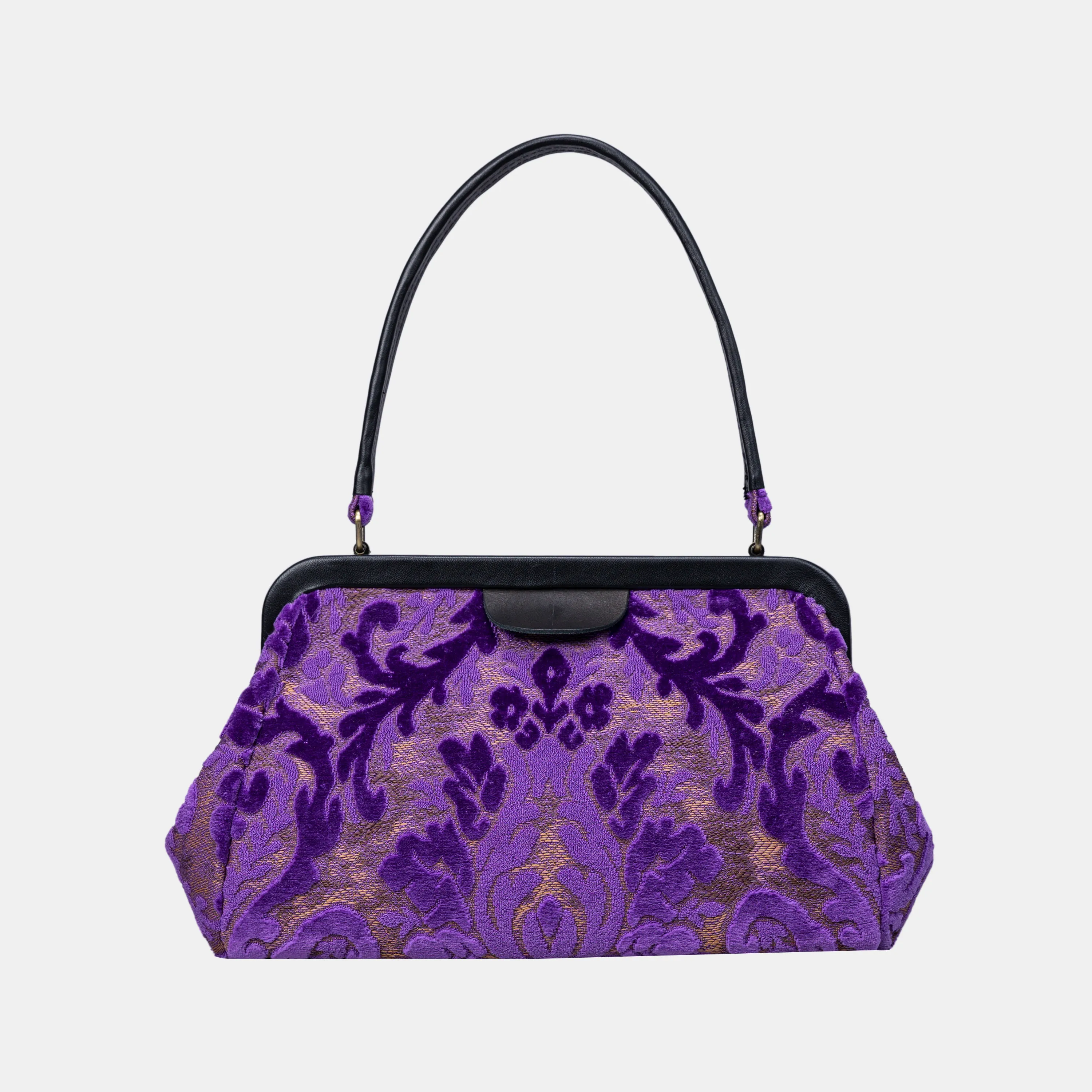 Burnout Velvet Purple Shoulder Bag