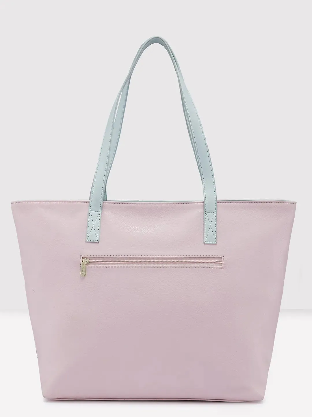 Caprese Narni Tote Medium Solid Womens Office Handbag Powder Pink