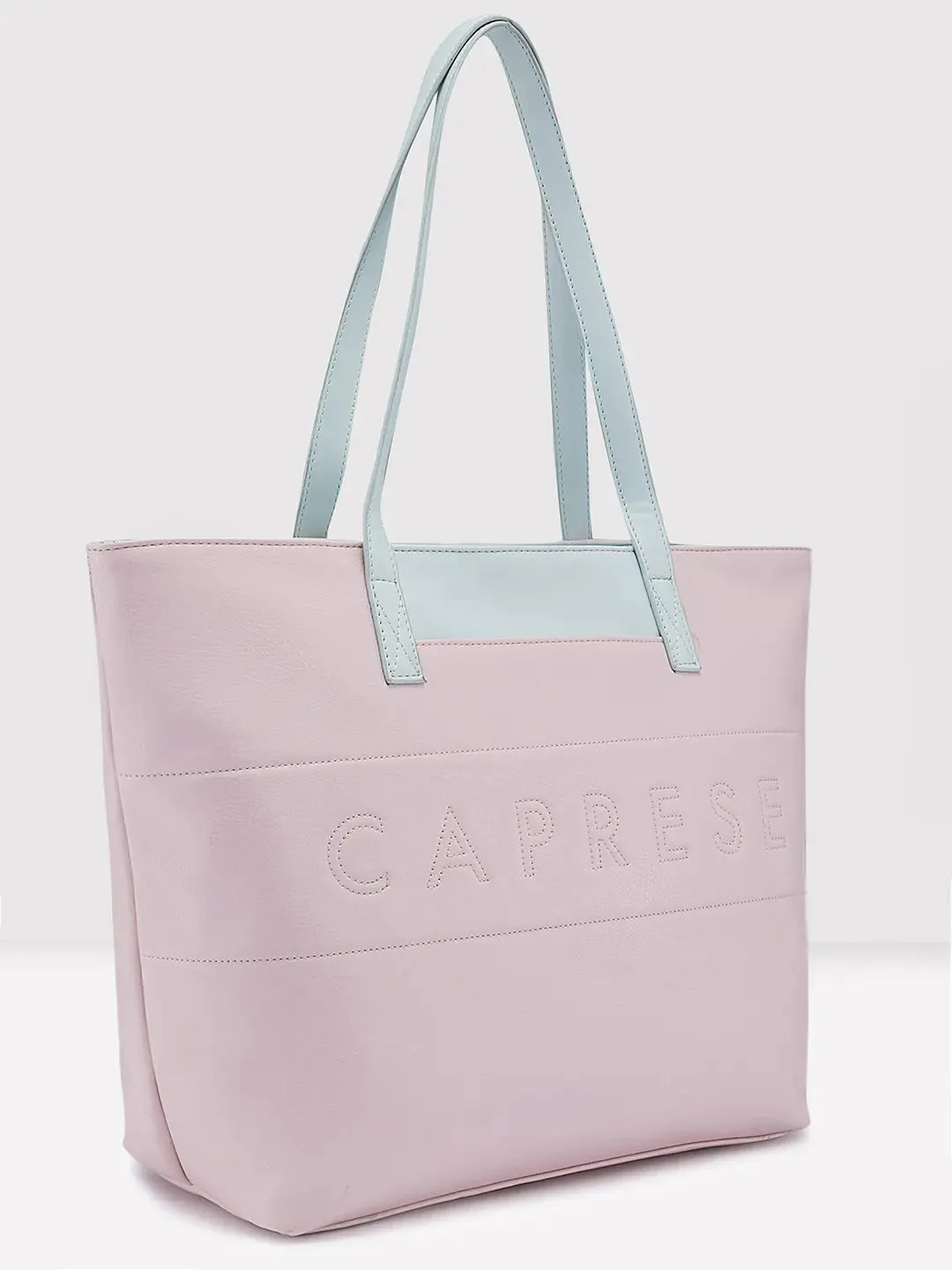 Caprese Narni Tote Medium Solid Womens Office Handbag Powder Pink