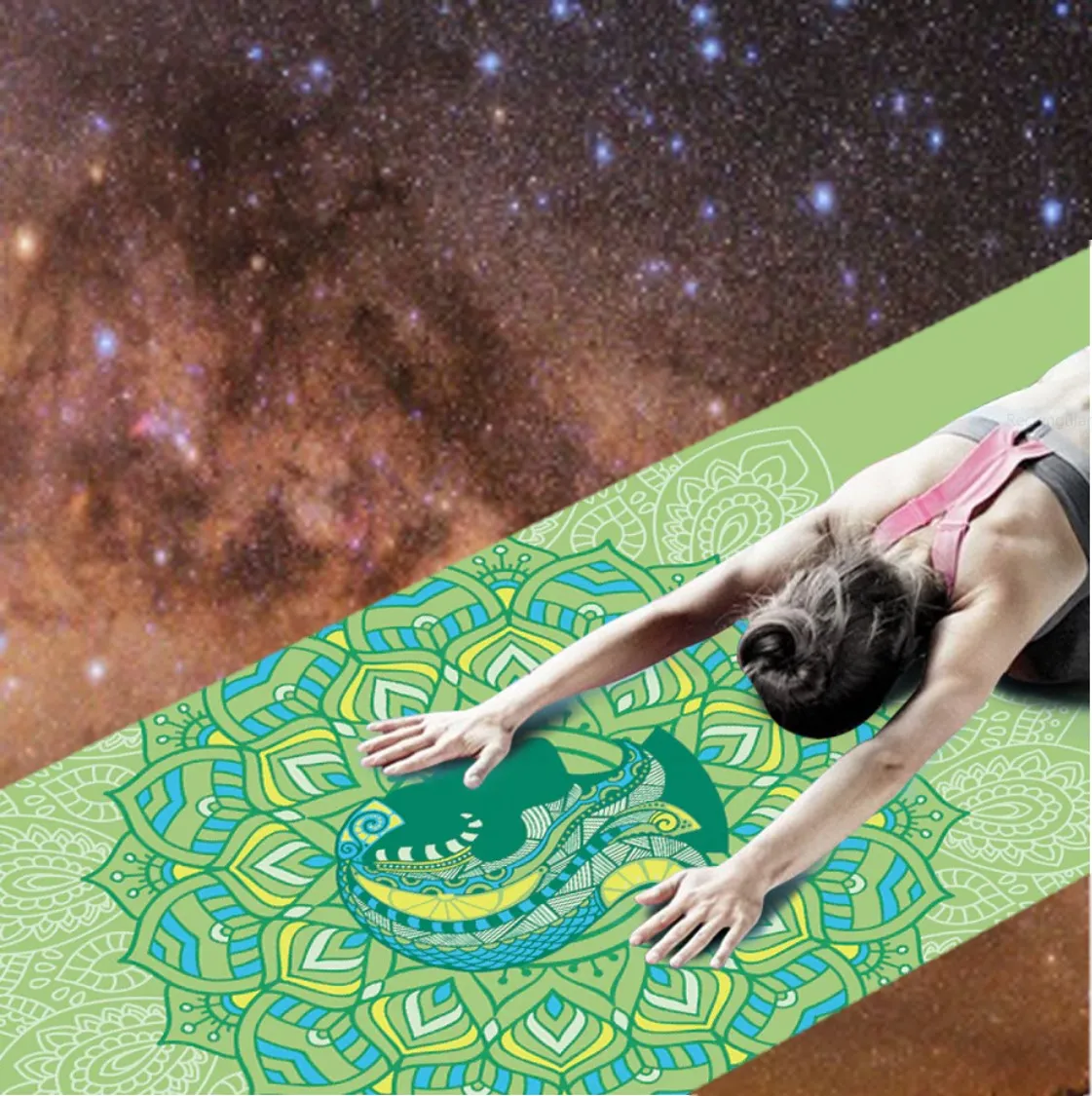 Capricorn: Personalized Sun Sign Pilates mat. Yoga Mat for Zodiac Lovers. Extra thick, Non Slip. WickedYo.
