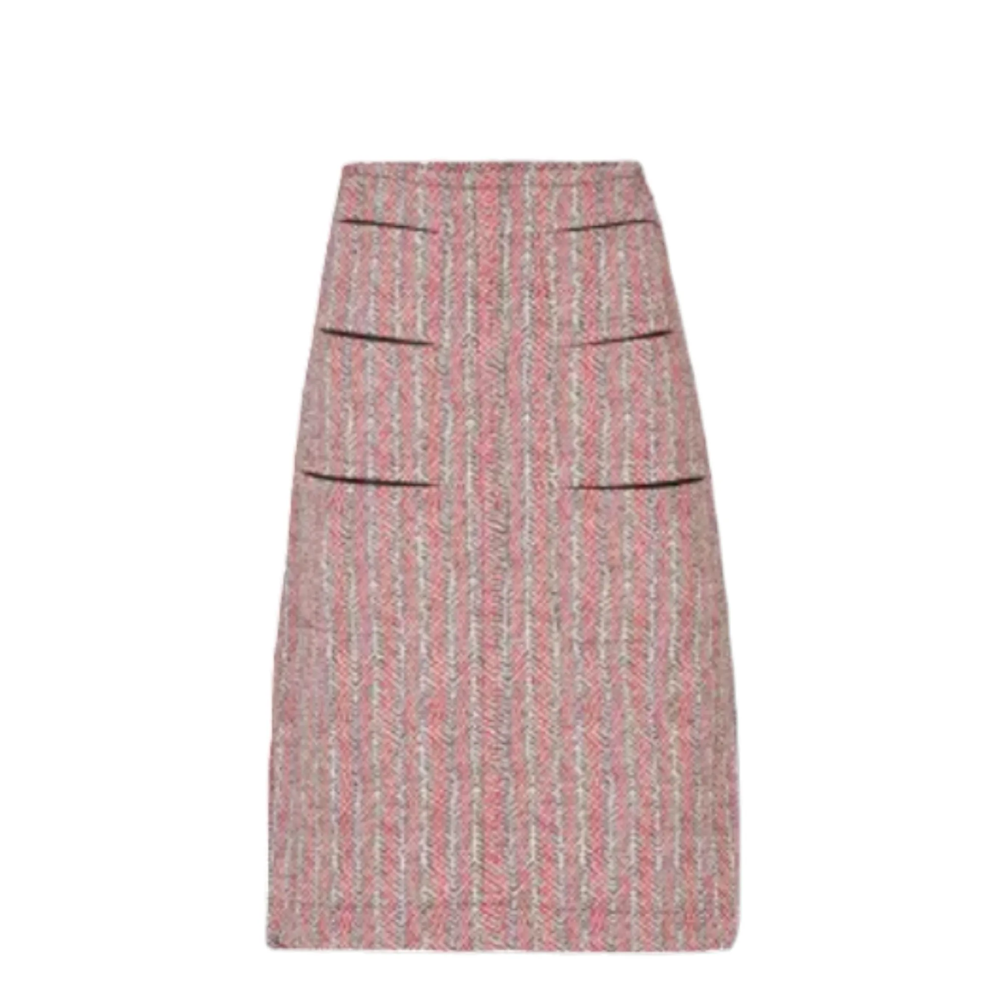 Carven Rose Tweed Skirt Size 36 Lucille Golden Vintage