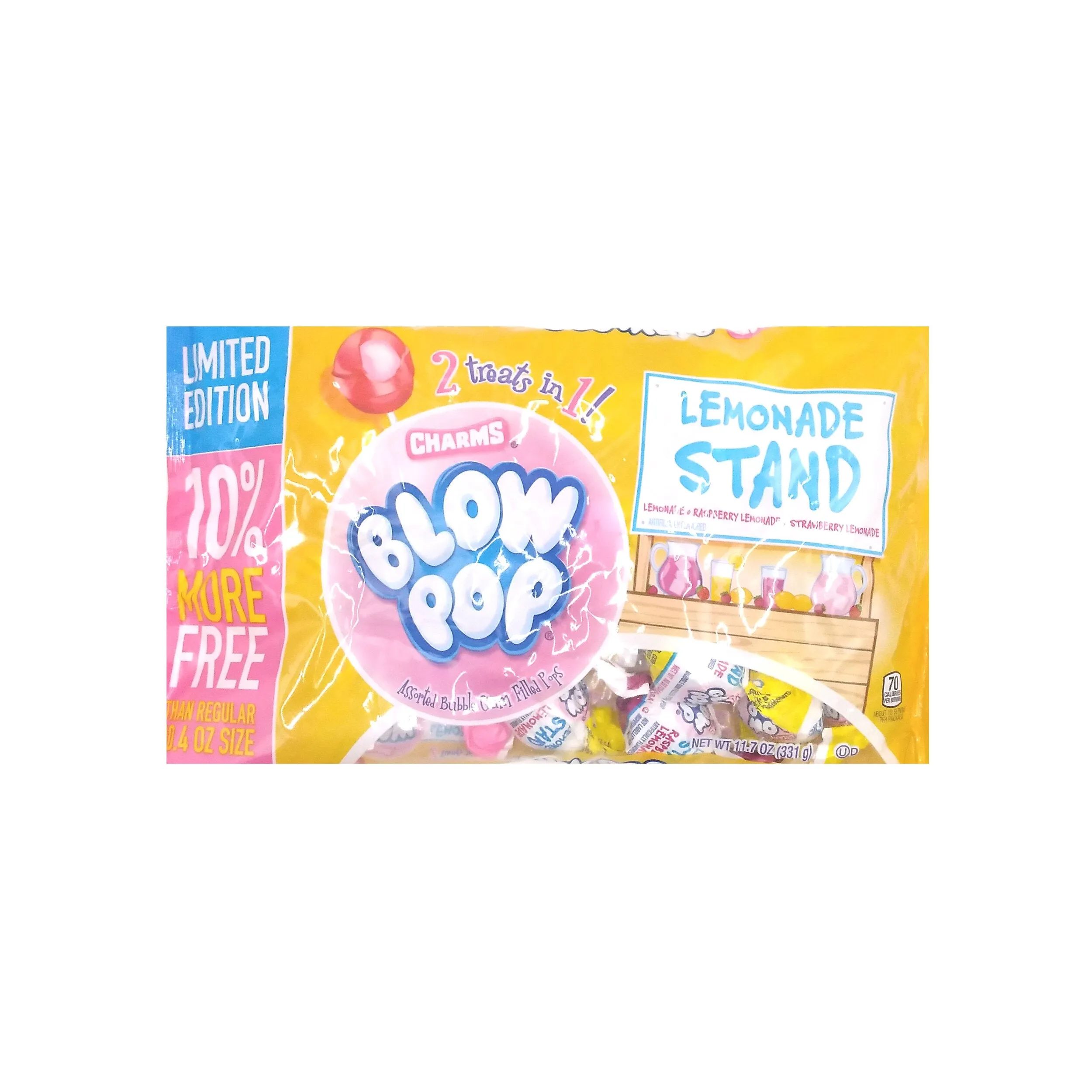 Charms Blow Pop Lemonade Stand Laydown Bag 10oz