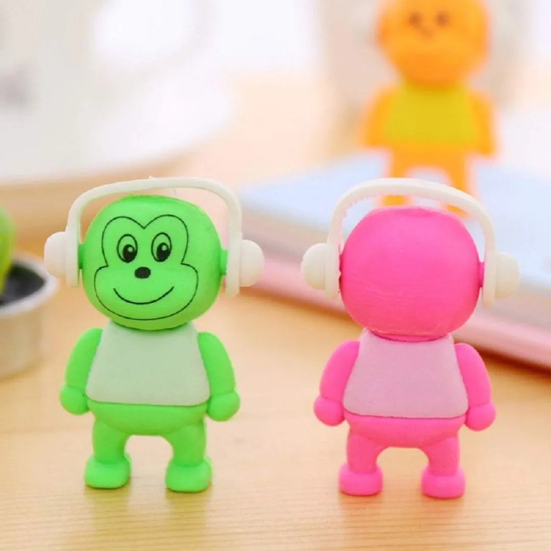 Cheeky Monkey Headphone Erasers | Gift for Music Lovers [set of 4]