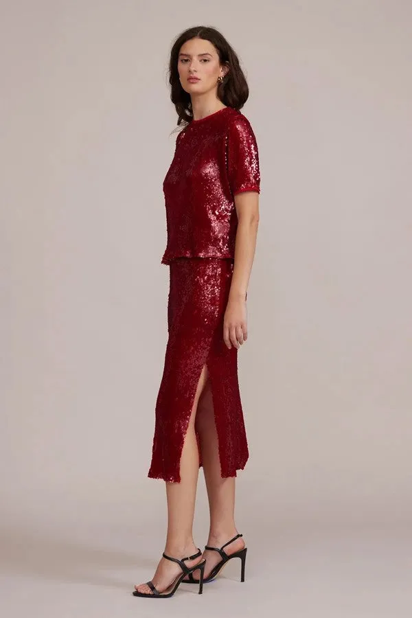 Cherry Sequined Top