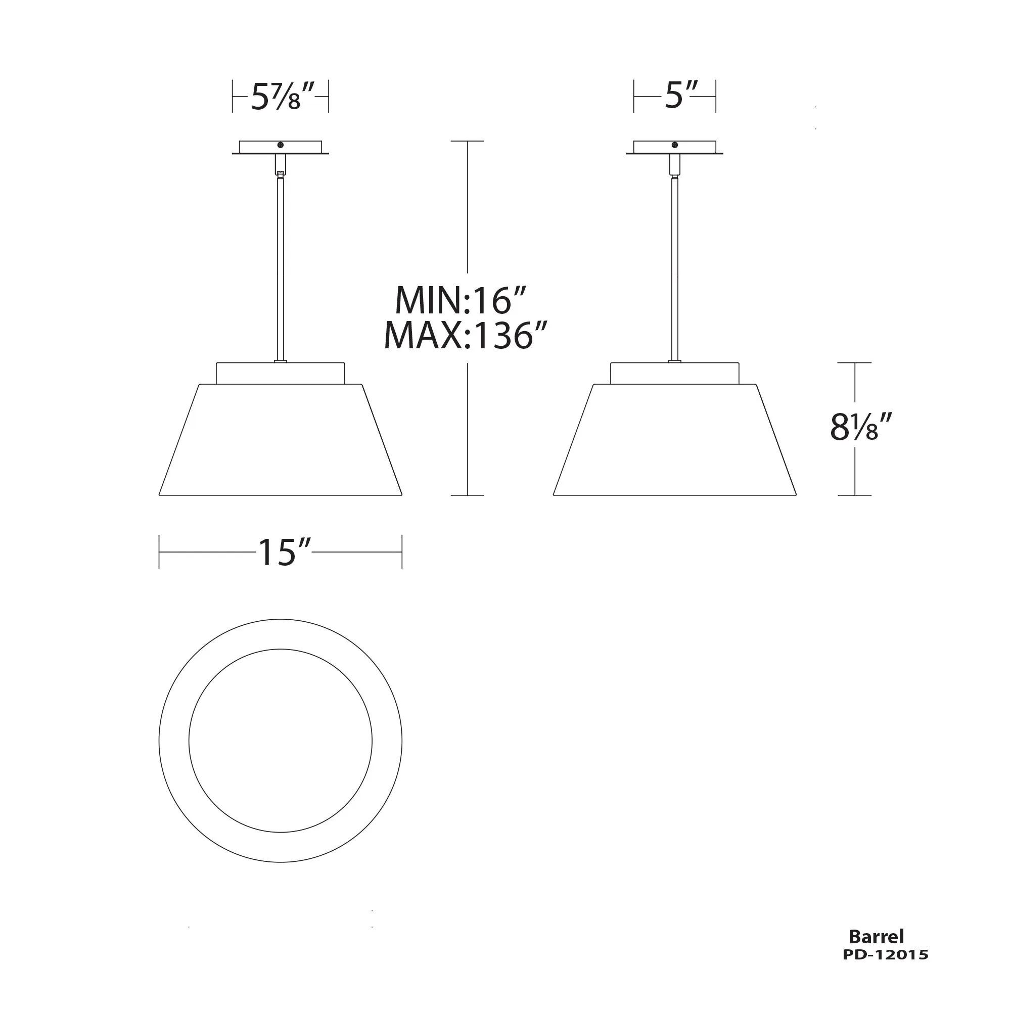 Chic 15" LED Pendant