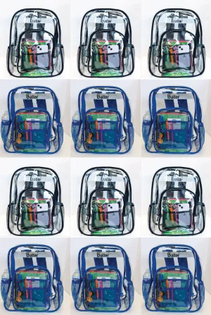 Clear Backpack 6 Black 6 blue