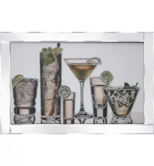 Cocktails Galore Mirrored Frame