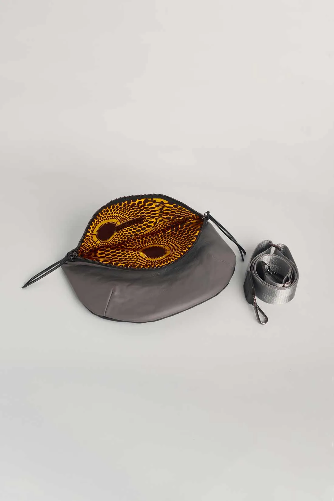 Crescent Cross-Body Bag - Ash & Charcoal