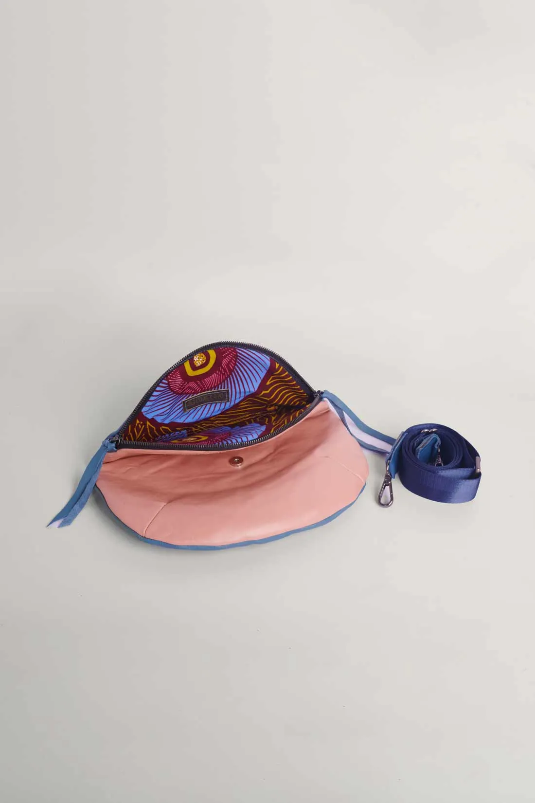 Crescent Cross-Body Bag - Stone Blue