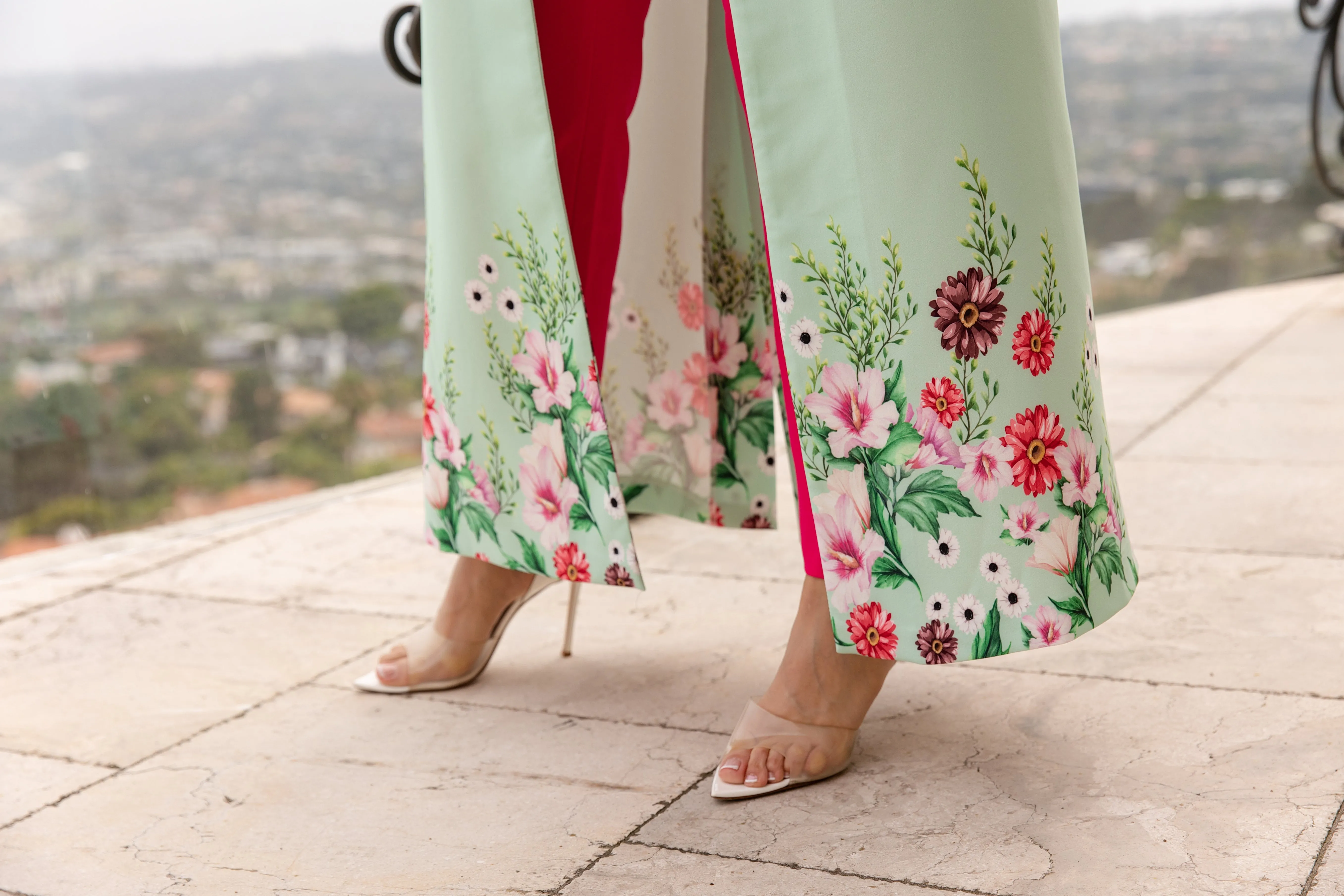 Dara Mint Long Caftan Jacket
