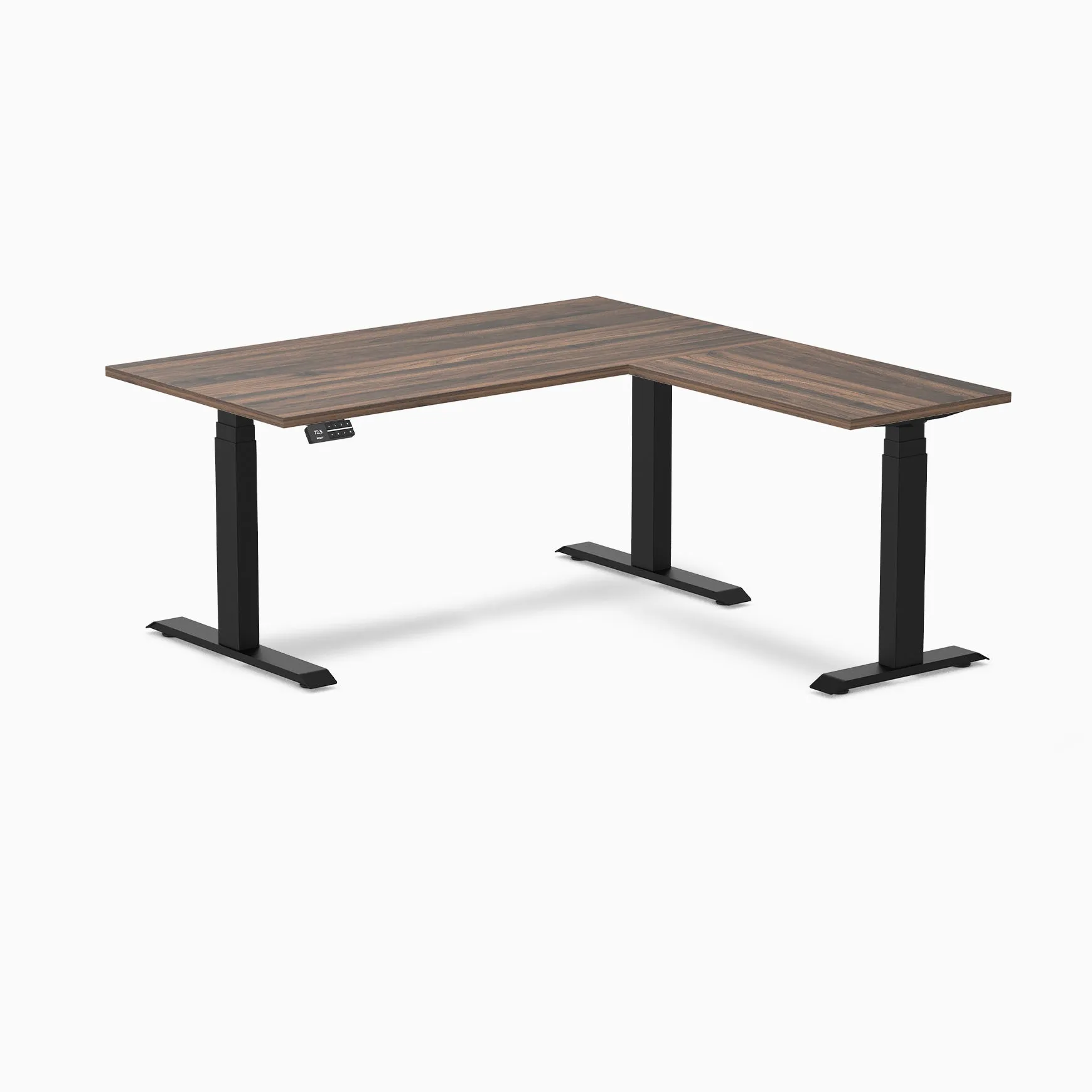 Desky Eco L-Shape Melamine Sit Stand Desk
