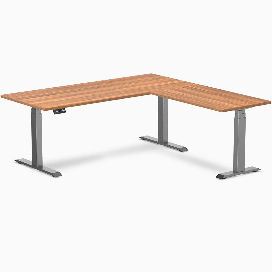 Desky Eco L-Shape Melamine Sit Stand Desk